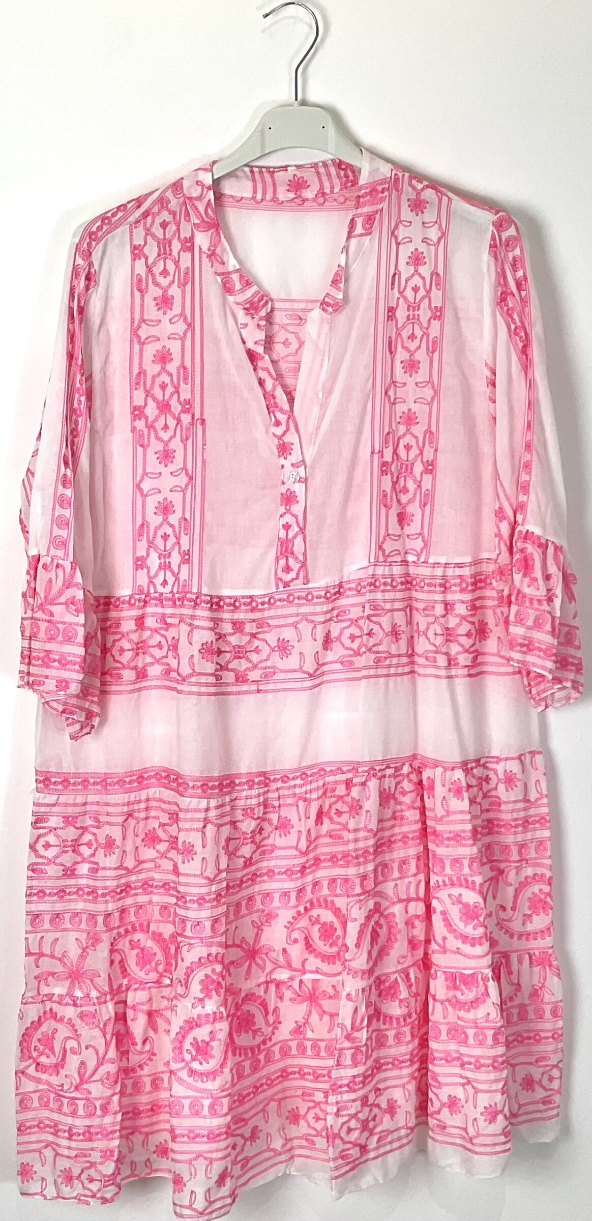 TDBPM Boho Print Mini Dress — Pink