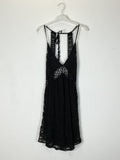 TDSEM Embroidered Strappy Mini Dress — Black