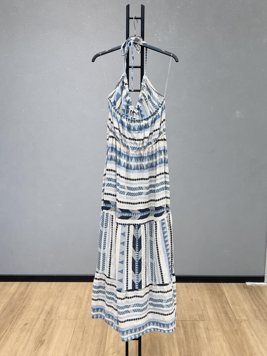 VLBLDDN Cotton Backless Summer Dress Denim