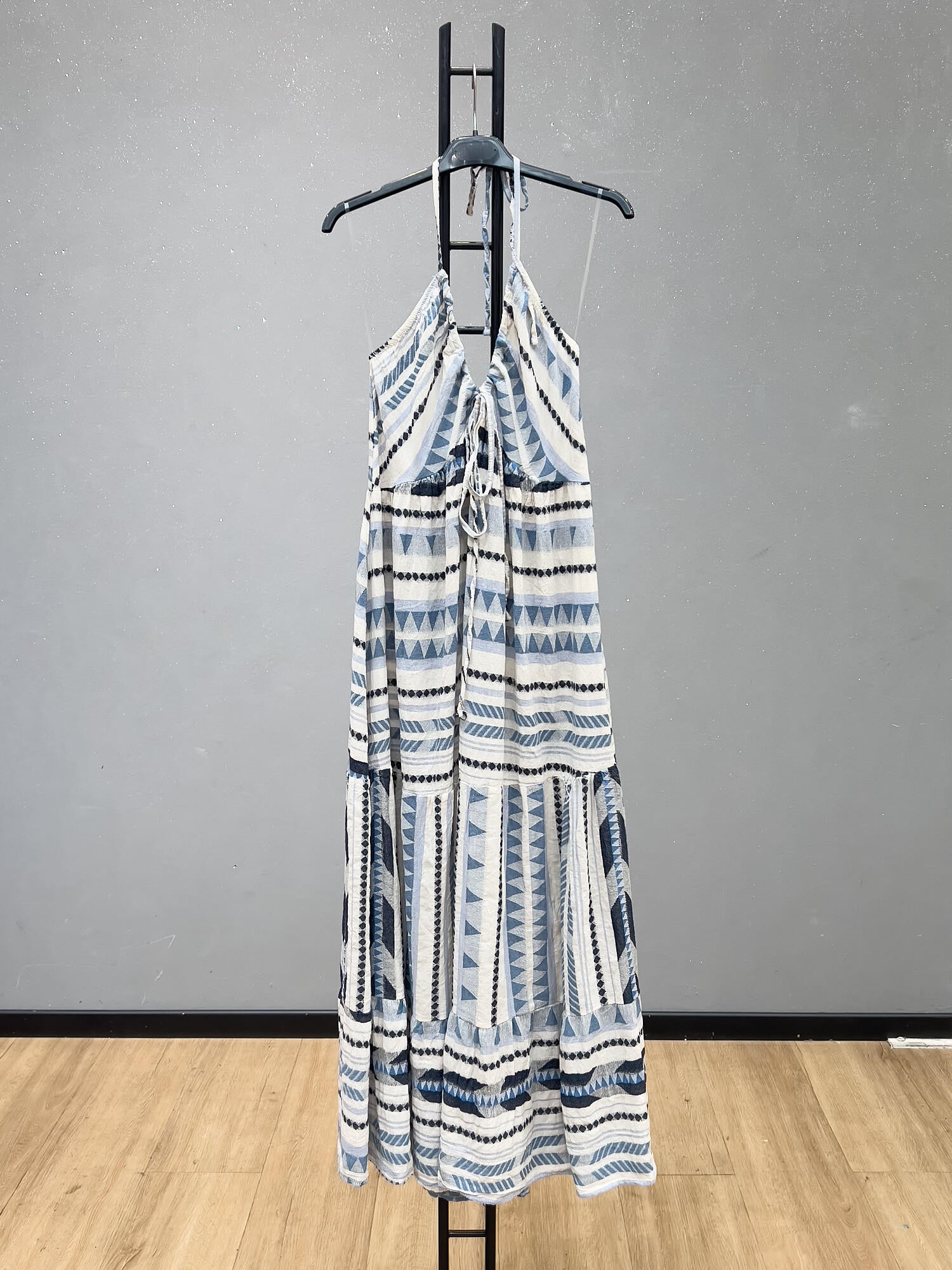 VLBLDDN Cotton Backless Summer Dress Denim
