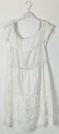 TDOSE Off-Shoulder Eyelet Dress — White