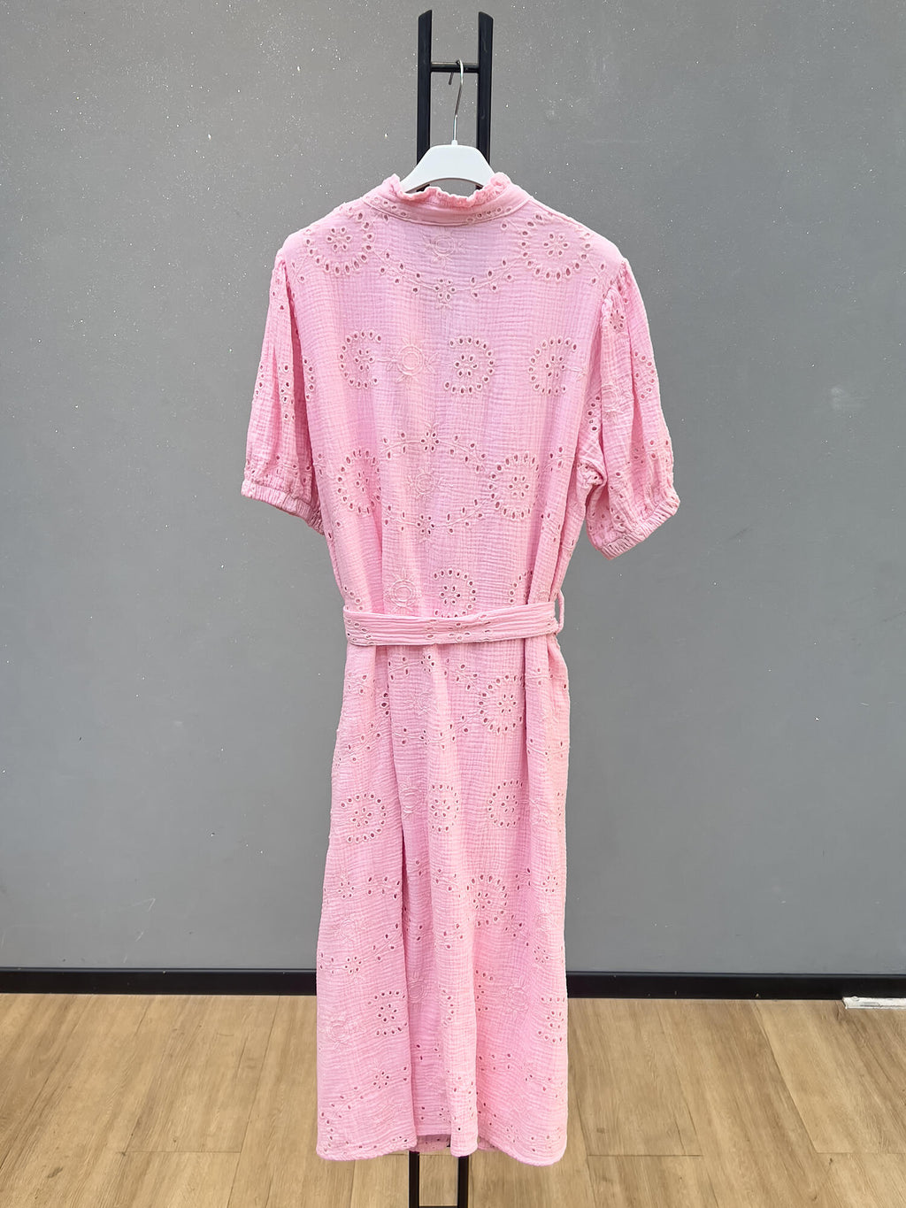 VLDGEBS Eyelet Gauze Dress Blush