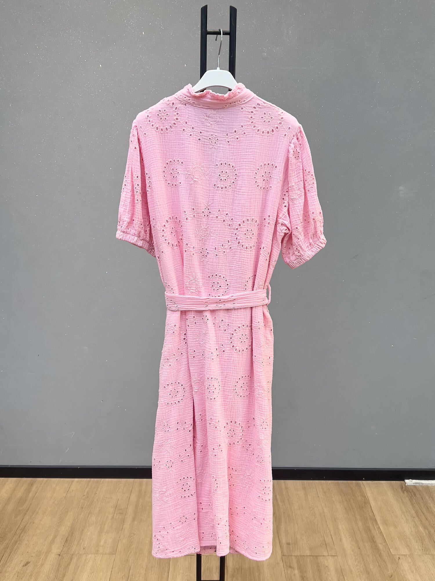 VLDGEBS Eyelet Gauze Dress Blush