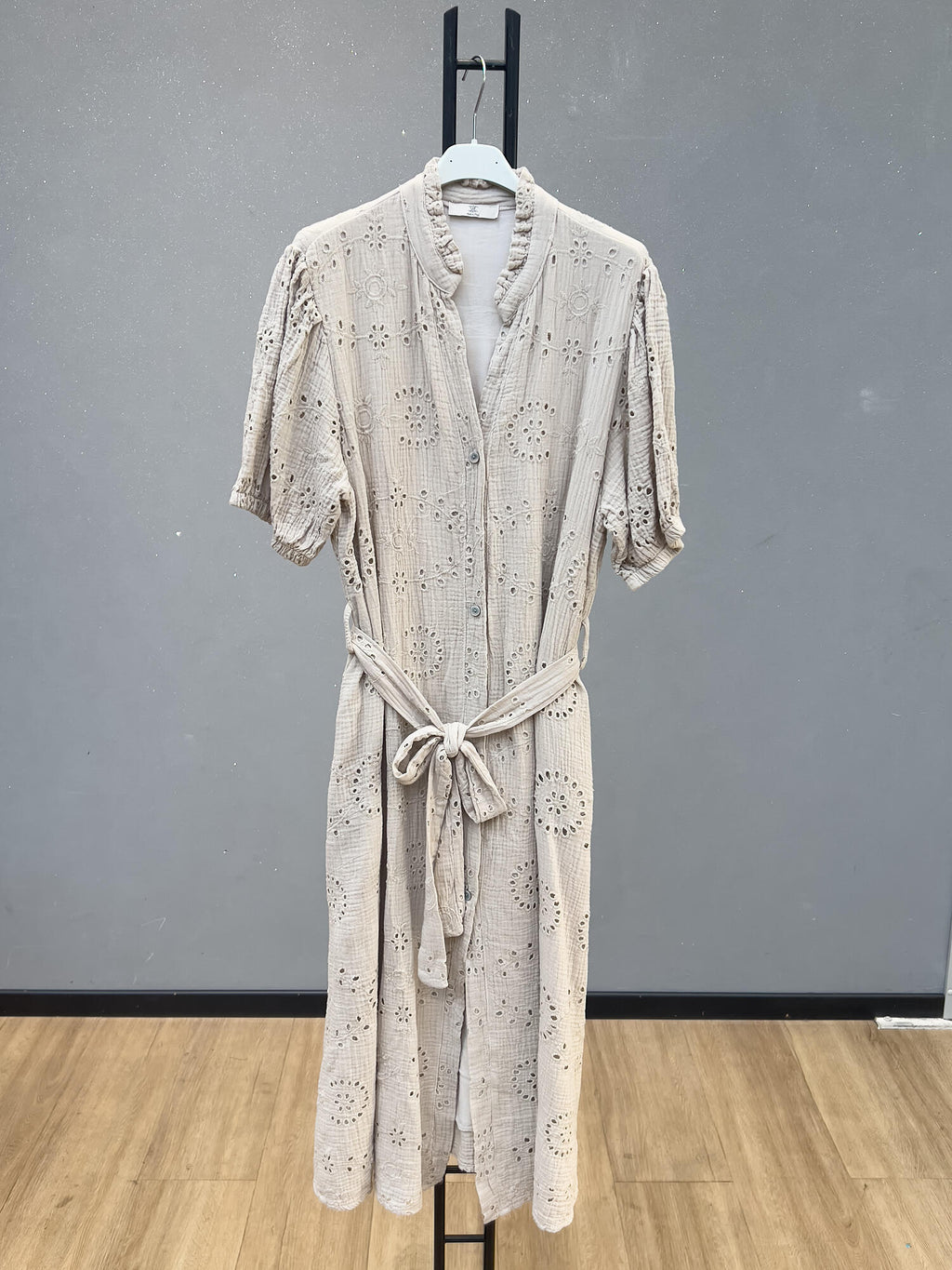 VLDGEIV Eyelet Gauze Dress Ivory