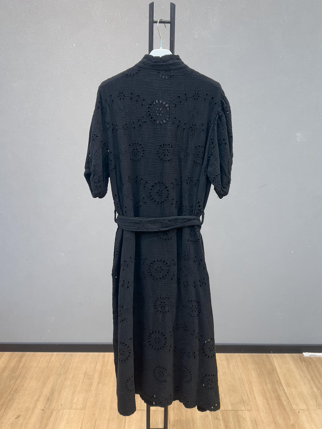 VLDGEBK Eyelet Gauze Dress Black