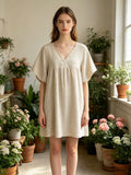 LSGCDBG Gauze Cotton Dress Beige