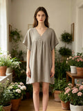 LSGCDTP Gauze Cotton Dress Taupe