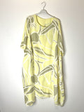 TDLFM Leaf Print Midi Dress — Yellow