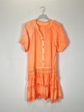 TDBER Boho Eyelet Ruffle Dress — Orange