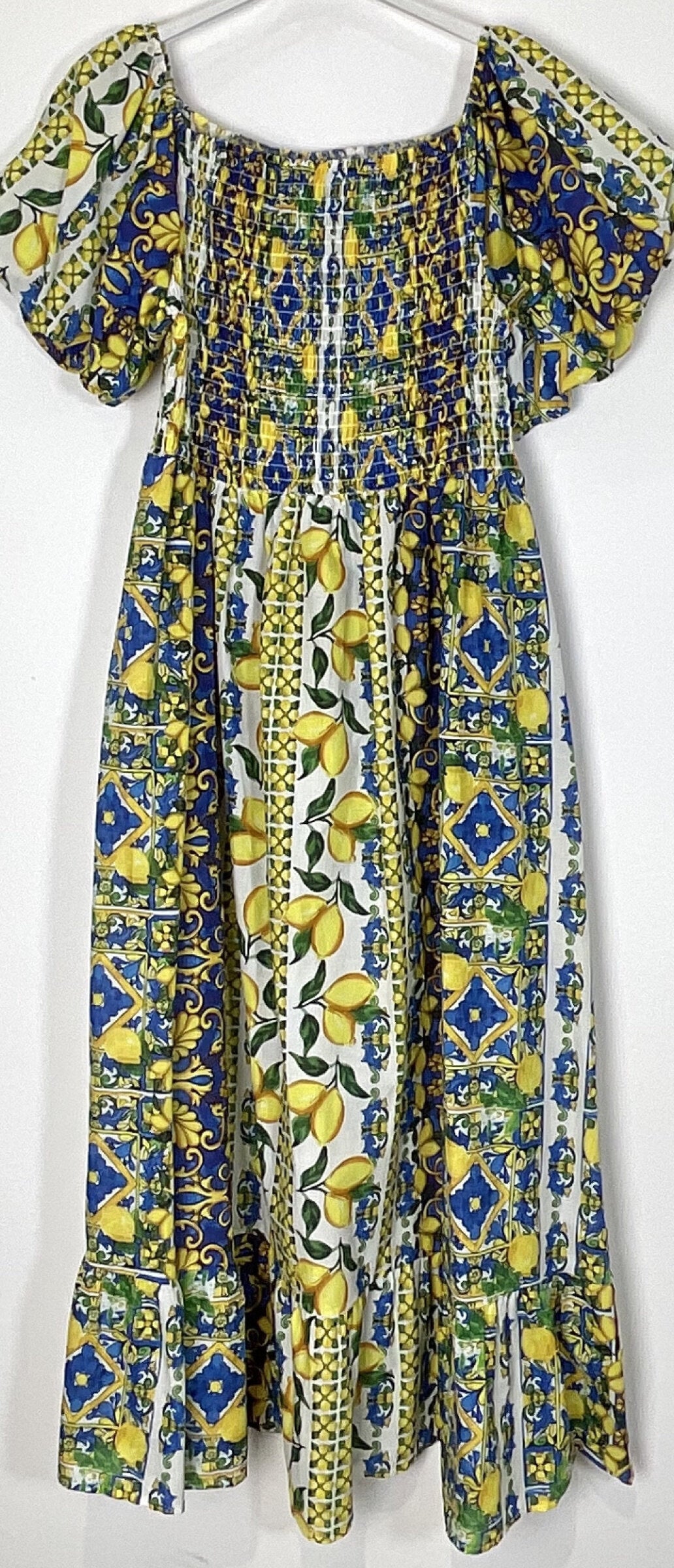 TDFPM Floral Puff Sleeve Maxi Dress — White