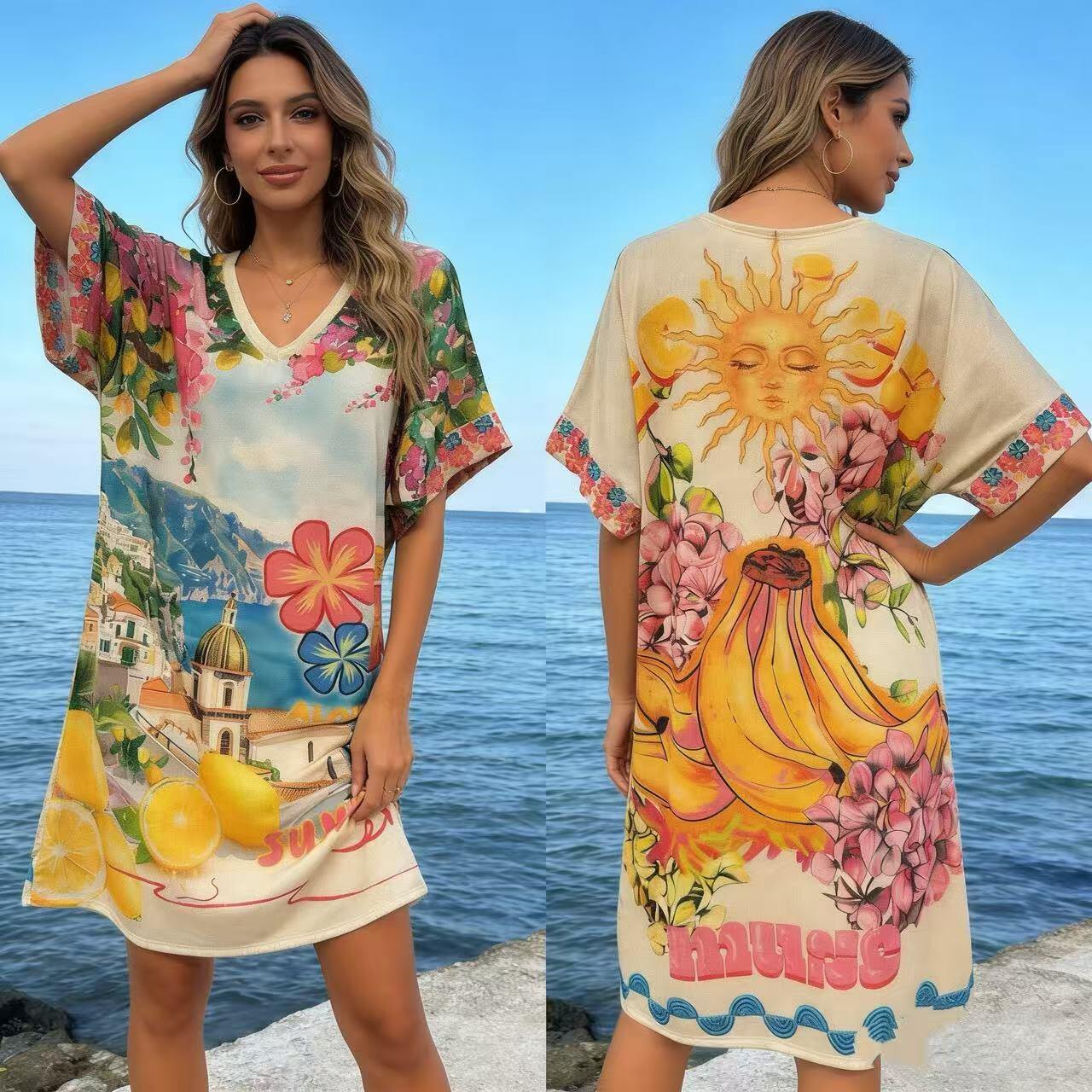 VISM Summer Coast Print Dress