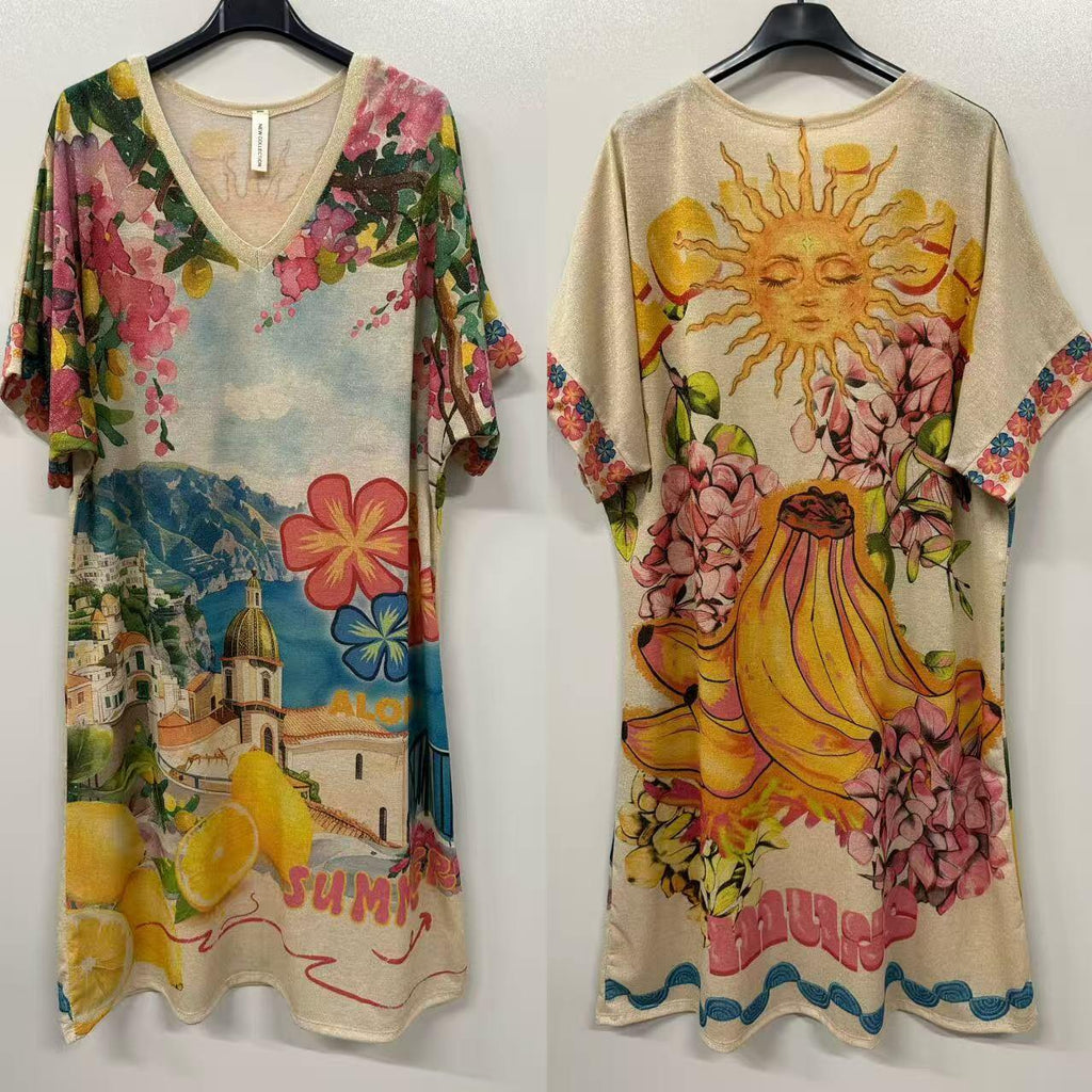VISM Summer Coast Print Dress