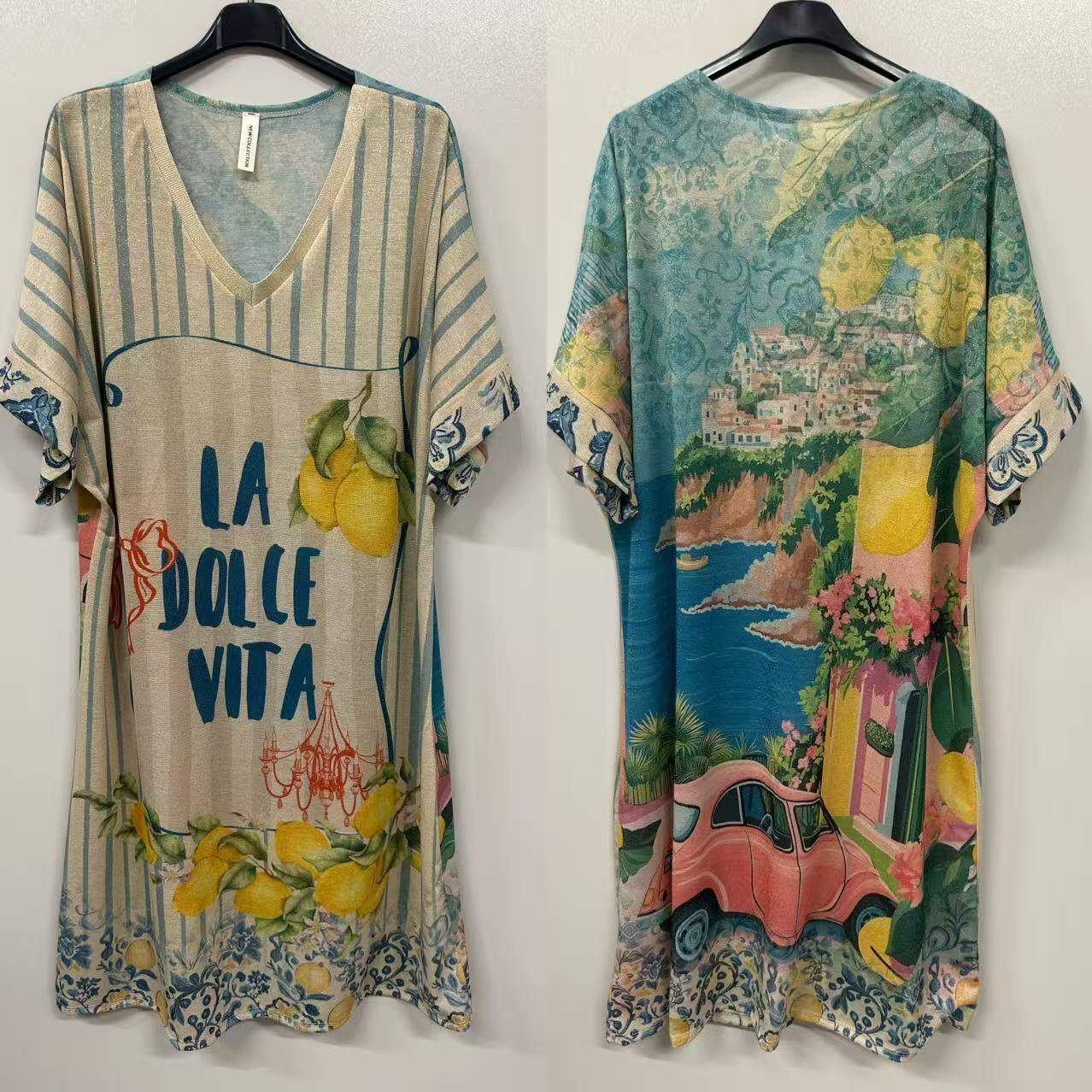 VIDV La Dolce Vita Lemon Print Dress