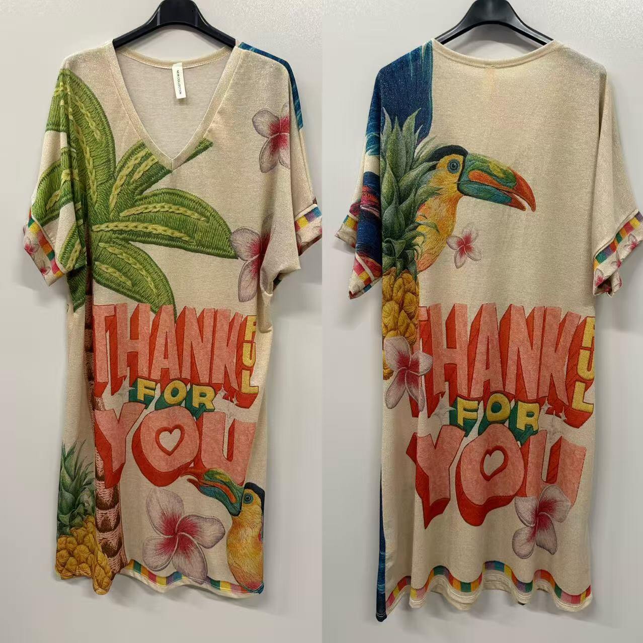 VITY Tropical Thank You Print Dress