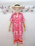 SVLEOFX Leopard Print Dress Fuchsia