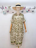 SVLEOKH Leopard Print Dress Khaki