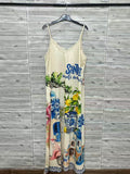 ZOPDRB Printed Dress Royal Blue