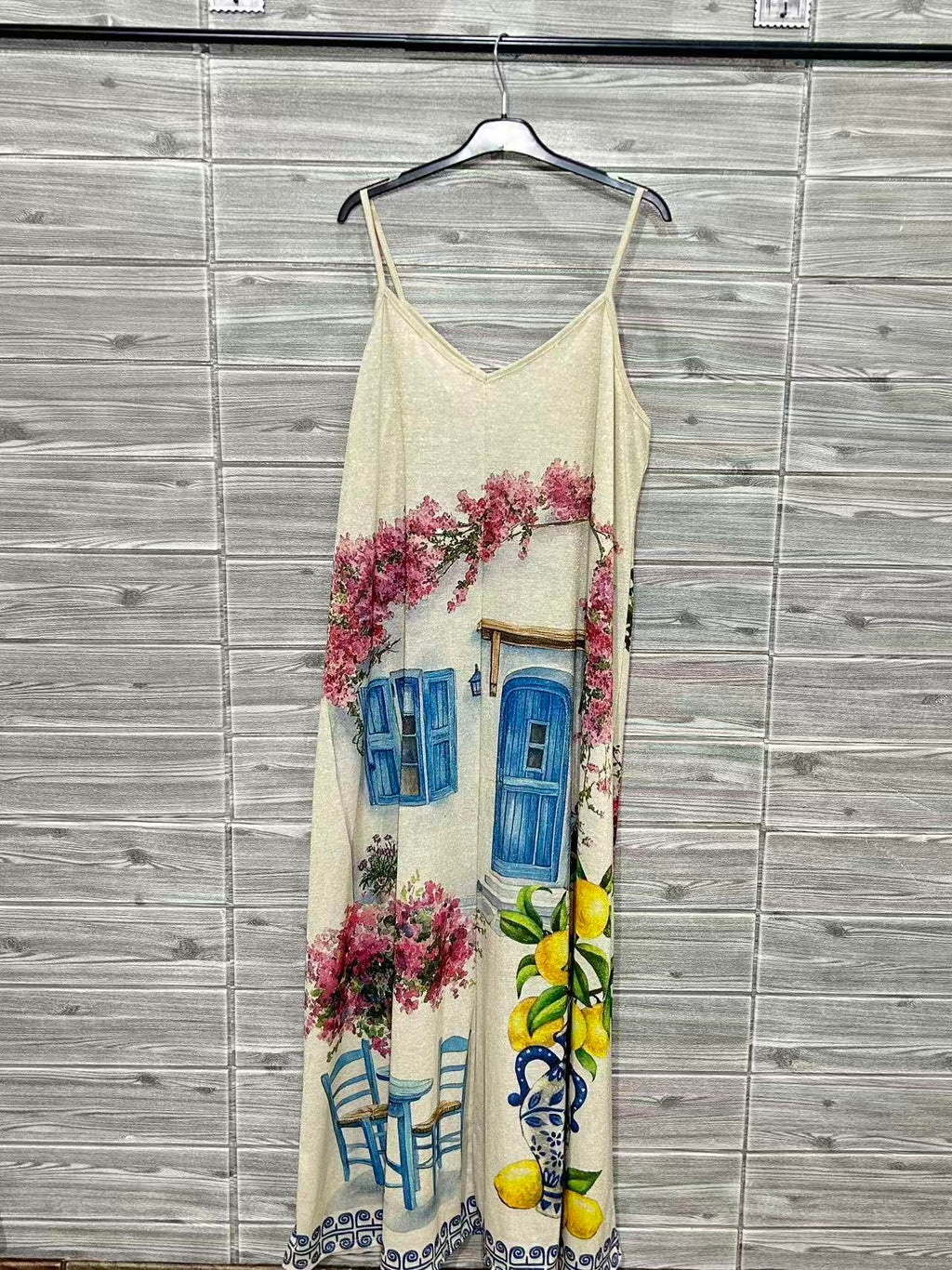 ZOPDRB Printed Dress Royal Blue