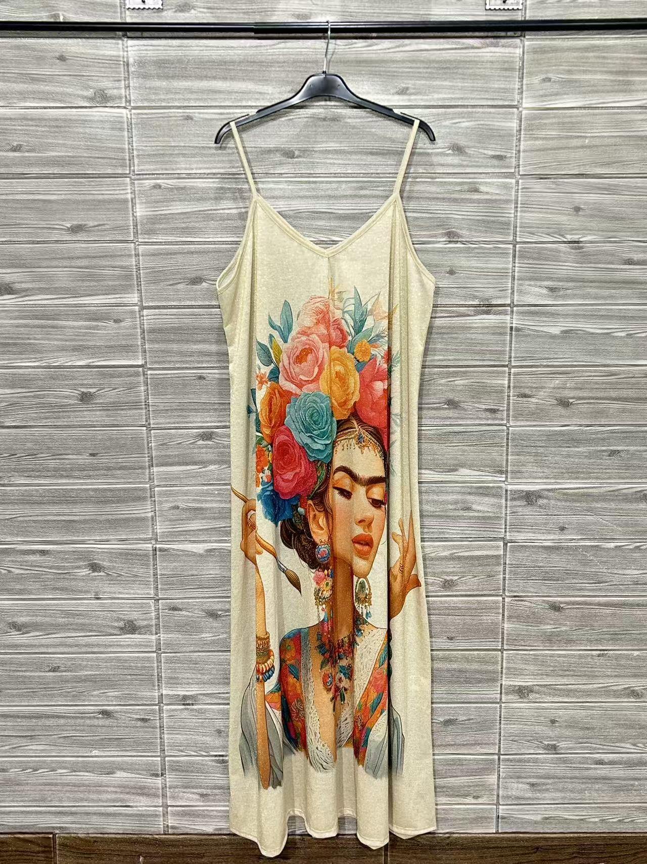 ZOPDE Printed Dress Ecru