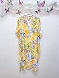 SVRI1YL Multicolor Floral Print Dress Yellow