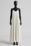 ELIS4 Ecru Gauze Cotton Maxi Dress