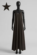 ELIS5 Brown Gauze Cotton Maxi Dress