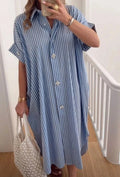 ESTDDBU Diamond-Embellished Oversize Maxi Dress Blue