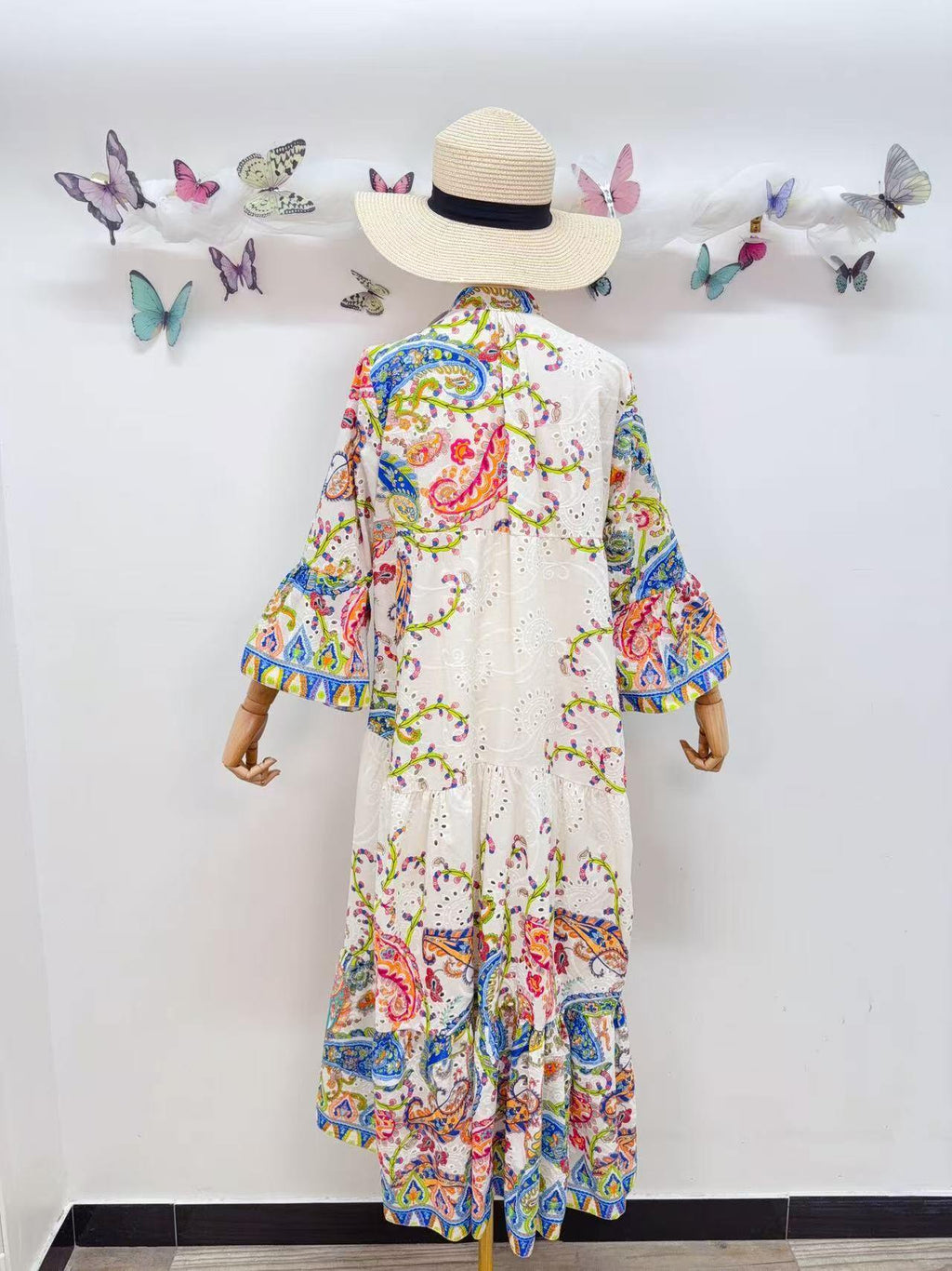 Loowie Embroidered Print in Royal Blue