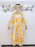 Loowie Embroidered Maxi in Yellow