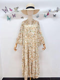 Loowie Buttoned Maxi Dress in Beige