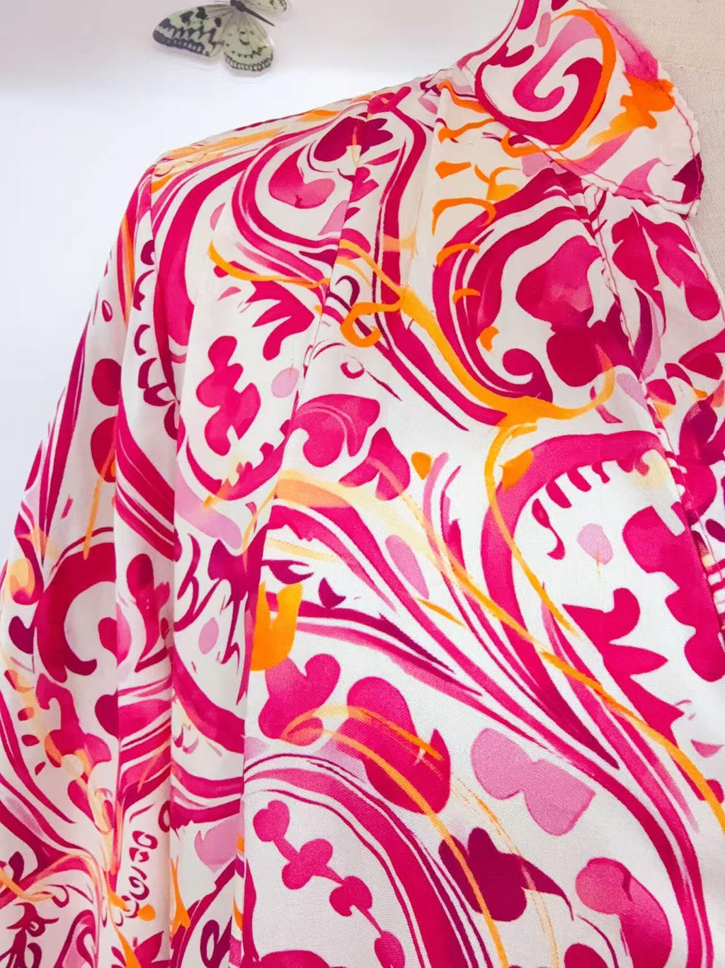 Loowie Buttoned Maxi Dress in Fuchsia