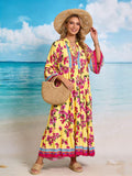 Loowie Long Buttoned Dress in Yellow
