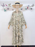 Loowie Buttoned Maxi Dress in Khaki
