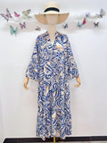 Loowie Buttoned Maxi Dress in Navy