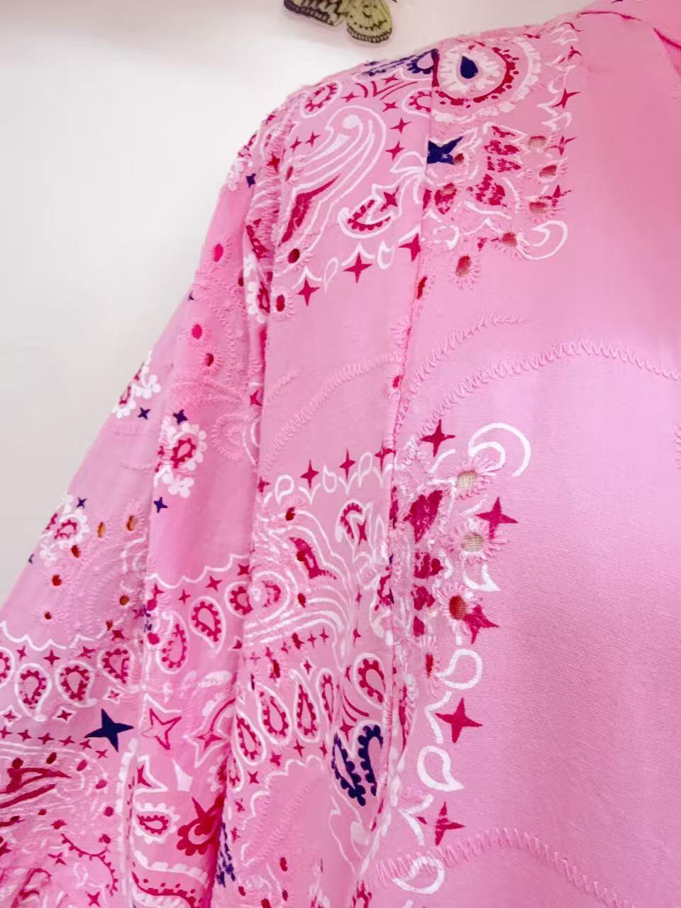 Loowie Embroidered Long Dress in Pink