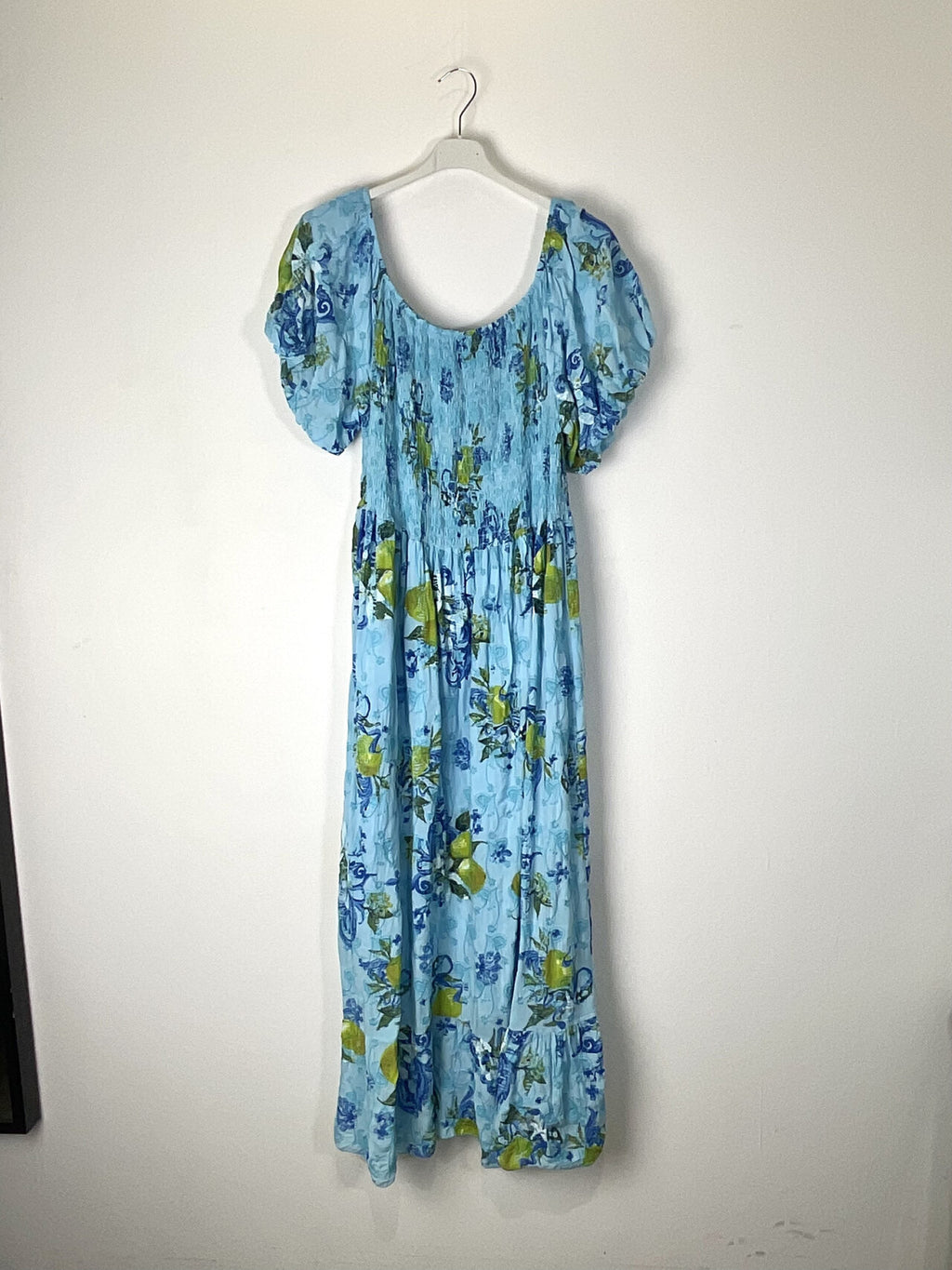 TDFCM Floral Citrus Maxi Dress — Sky Blue