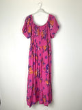 TDFCM Floral Citrus Maxi Dress — Fuchsia