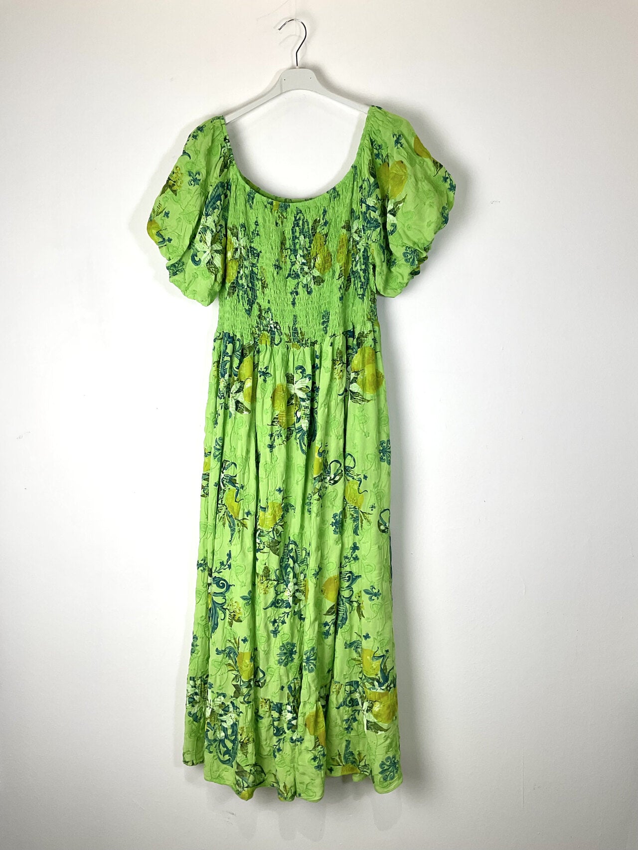 TDFCM Floral Citrus Maxi Dress — Green