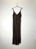 TDLEO Leopard Print Maxi Dress — Cognac