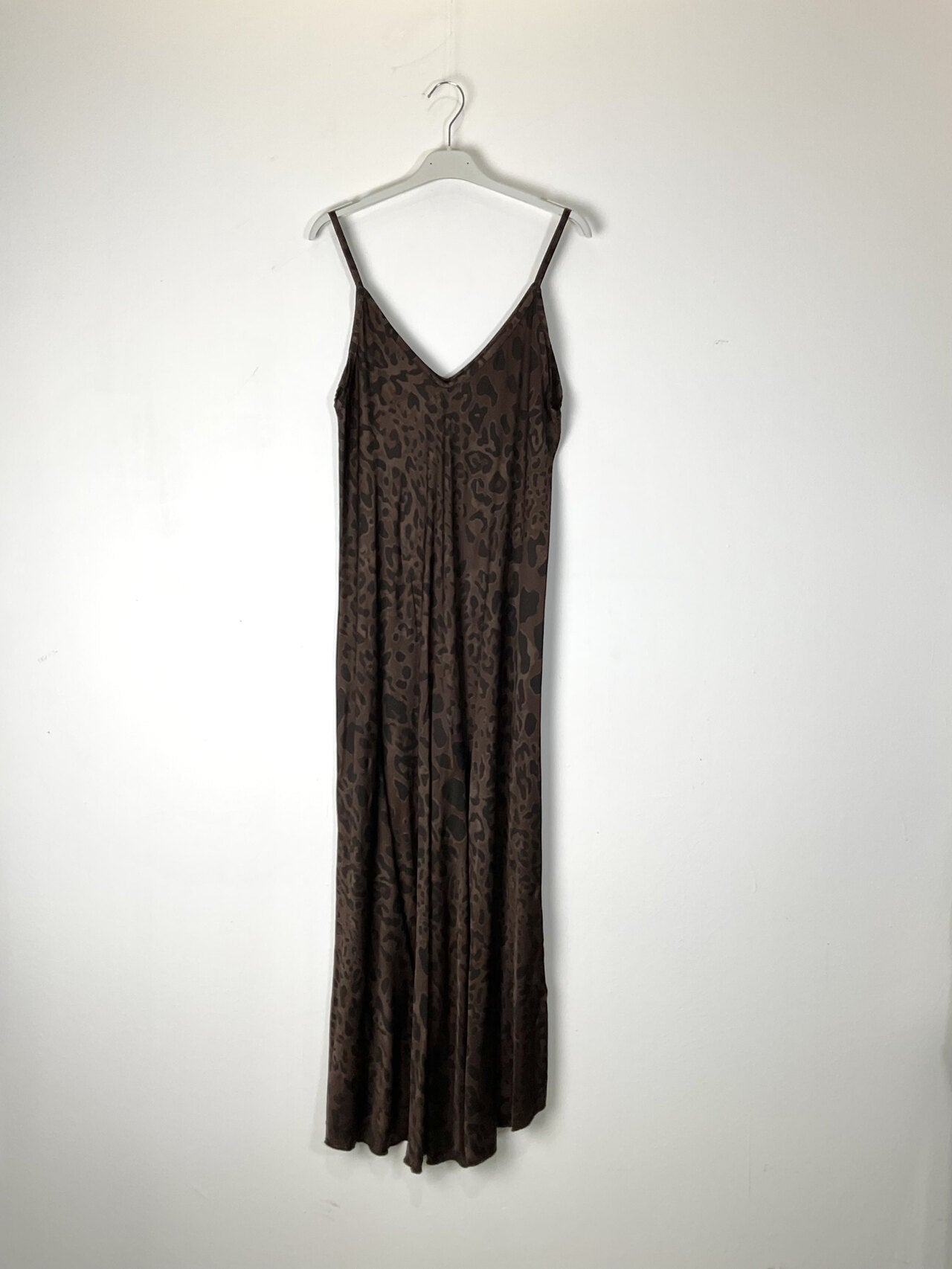 TDLEO Leopard Print Maxi Dress — Cognac