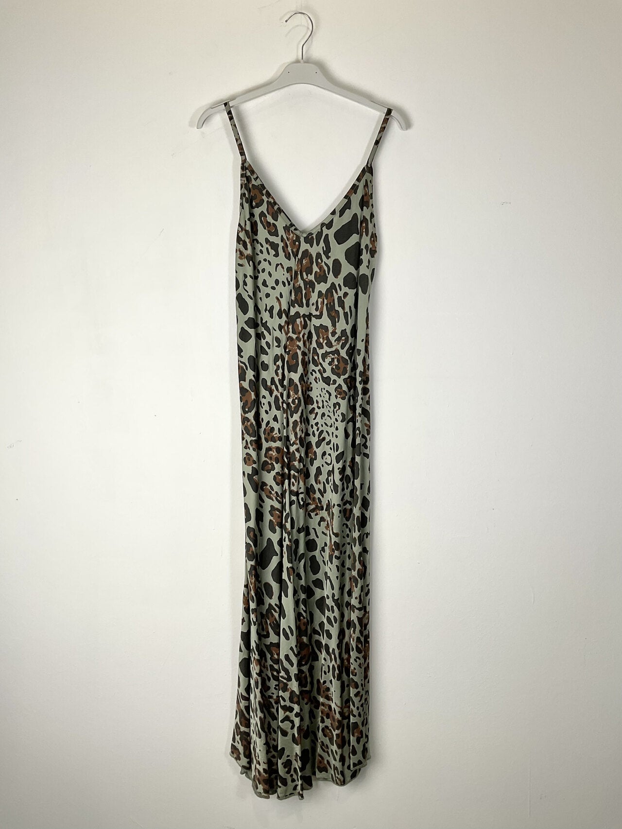 TDLEO Leopard Print Maxi Dress — Olive