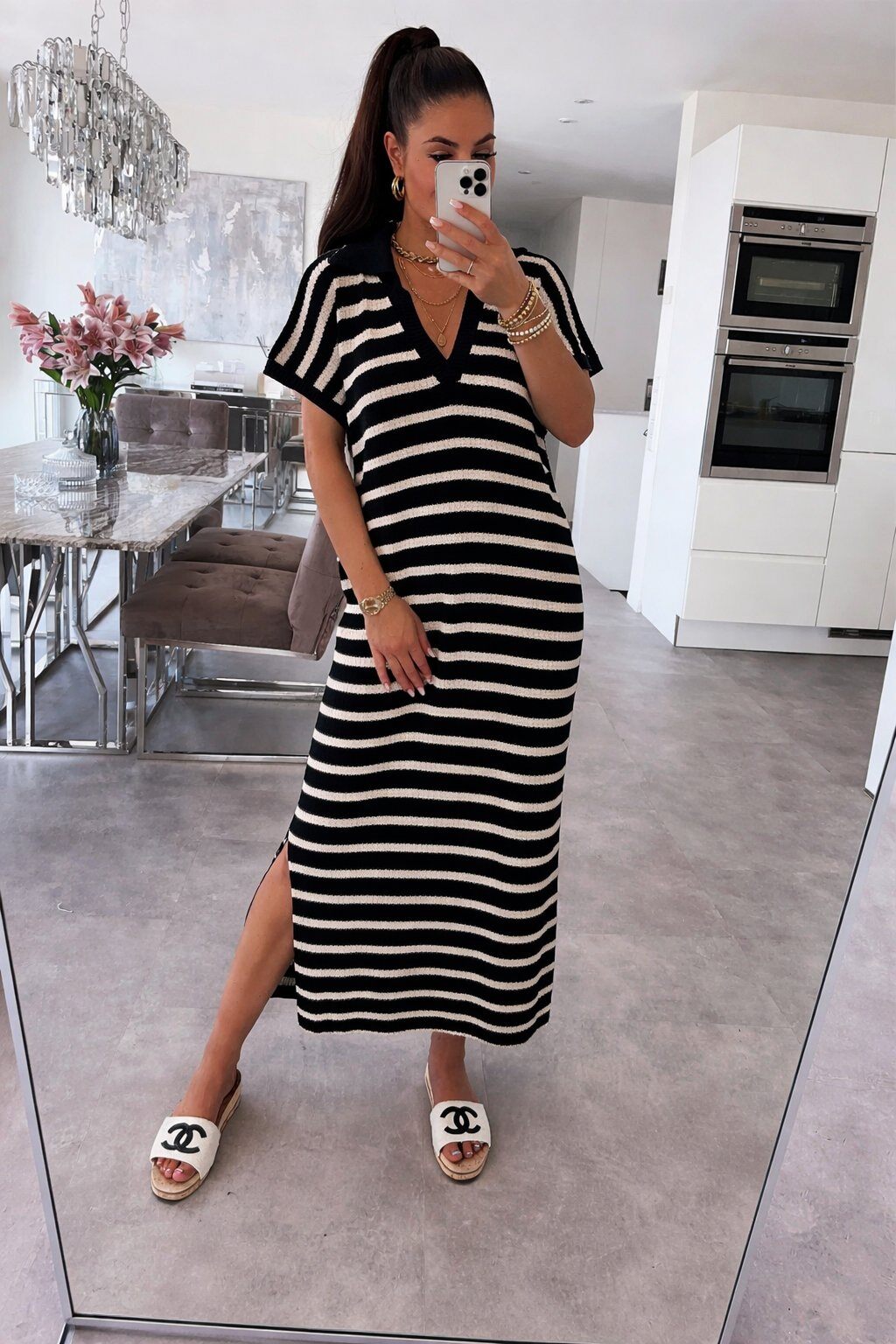 ESTODBK Cotton Oversize Maxi Dress Black