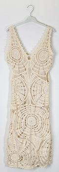 TDCRM Crochet Midi Dress — Beige