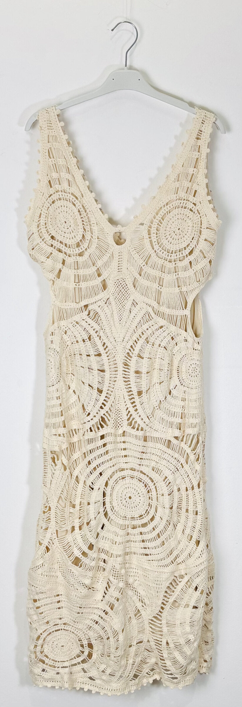 TDCRM Crochet Midi Dress — Beige