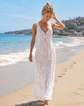 TDCRM Crochet Midi Dress — White