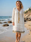 TDLTD Lace Tunic Dress — White