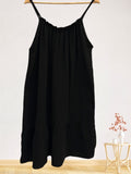 LSSGCNV Strappy Gauze Cotton Dress Navy