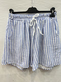 Palm Embroidered Pocket Shorts Blue