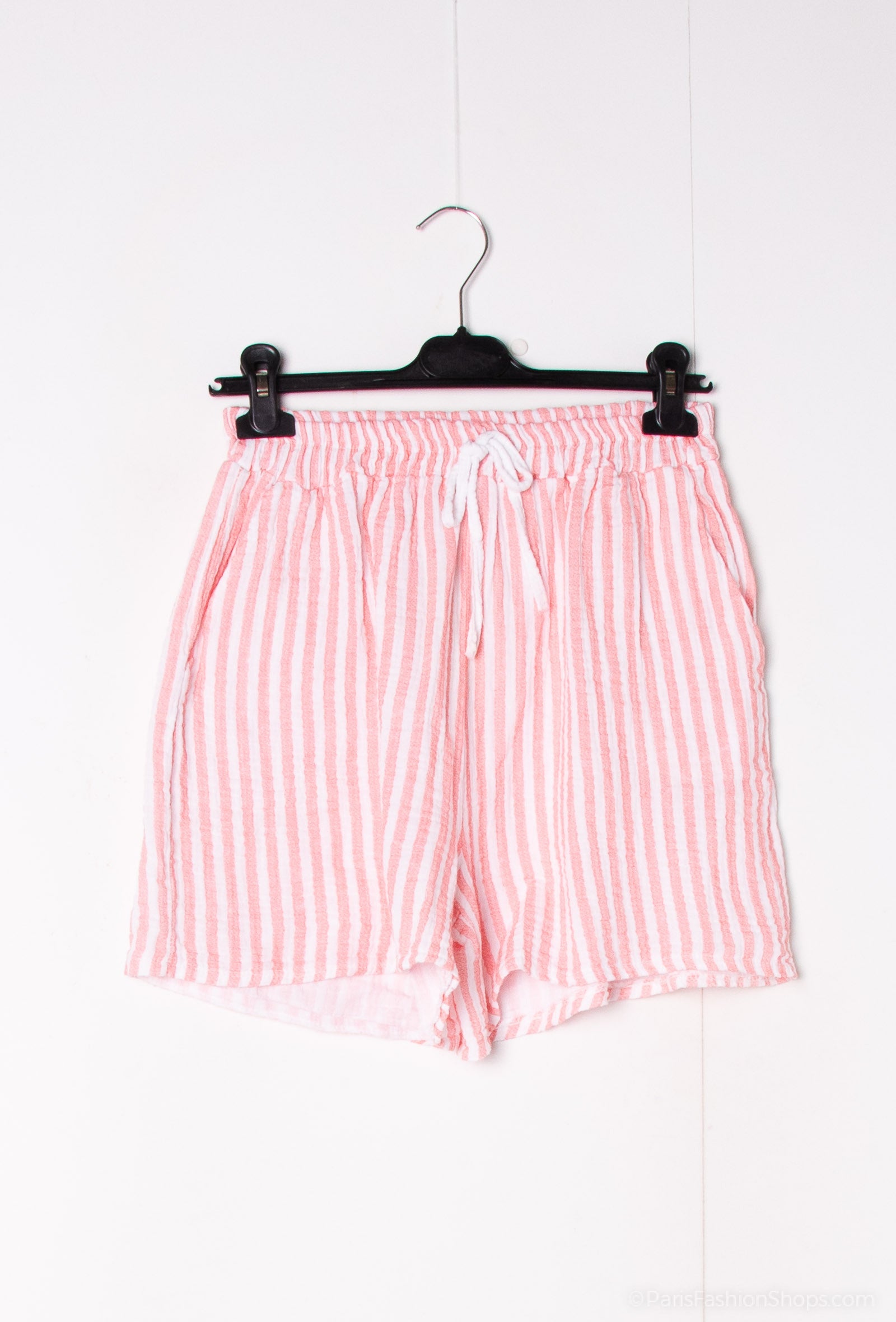 Palm Embroidered Pocket Shorts Coral