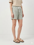 Palm Embroidered Pocket Shorts Khaki